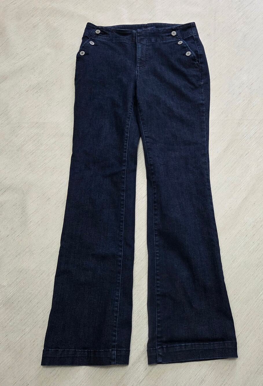 Talbots Simply Flattering 5 Pocket Wide Leg Jeans Woman's Size 4 (27x31.5)